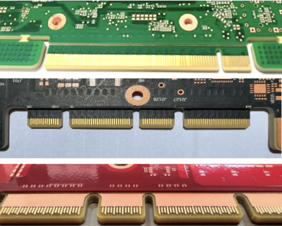 Stepped down edge connectors